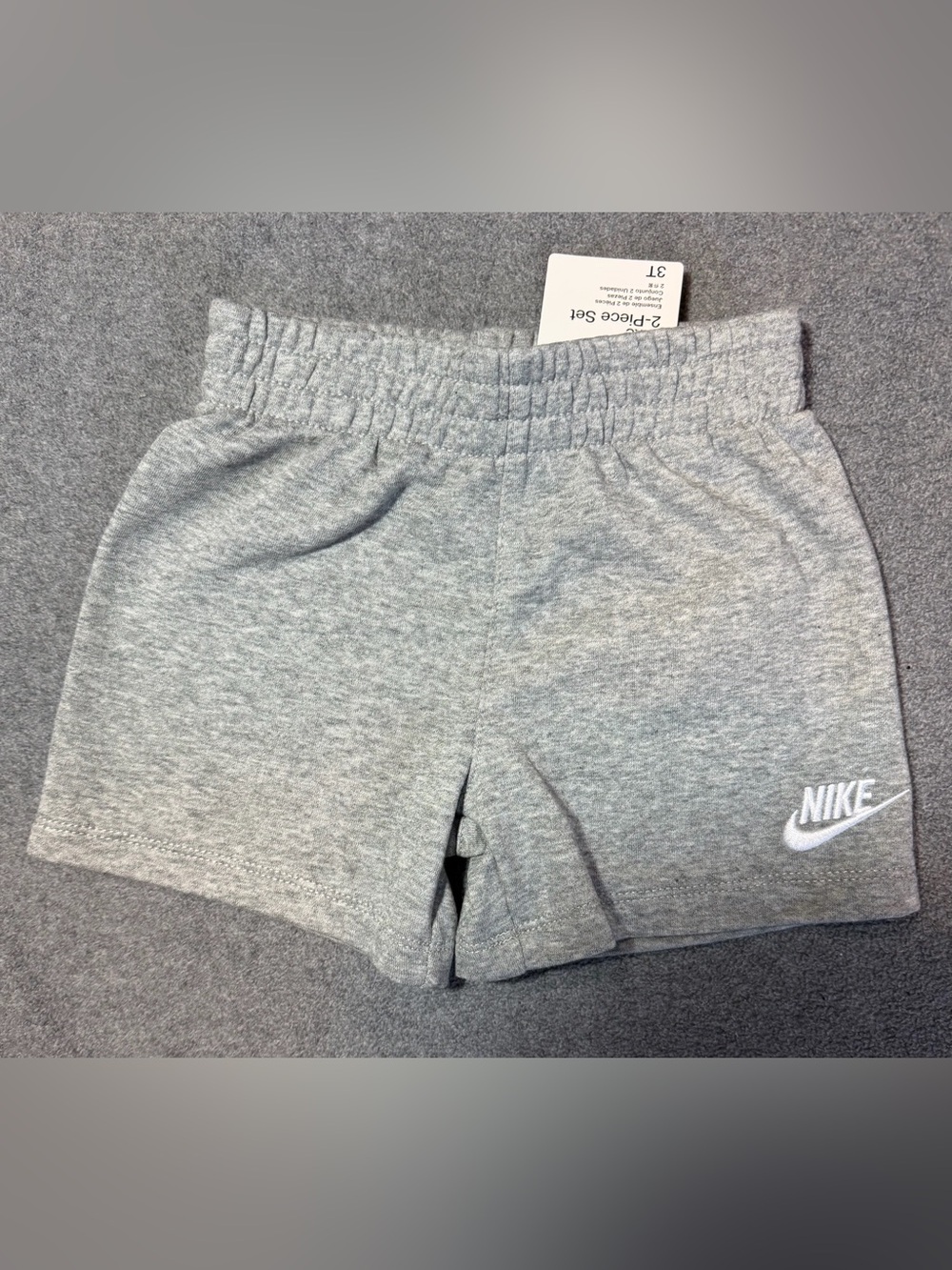 Nike Light Gray Kids' Elastic Waist Shorts